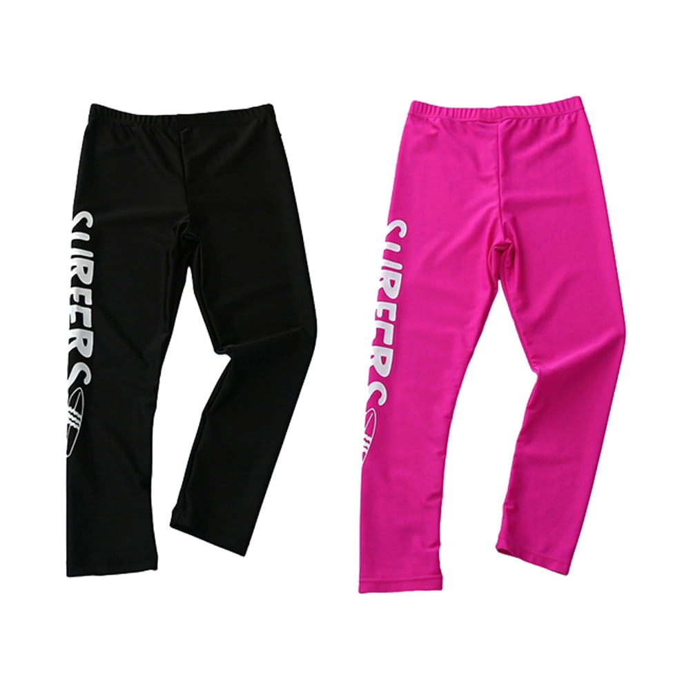 GYRATEDREAM 2 Pack Unisex Kids Swim Pants Swim Tights Leggings UPF 50