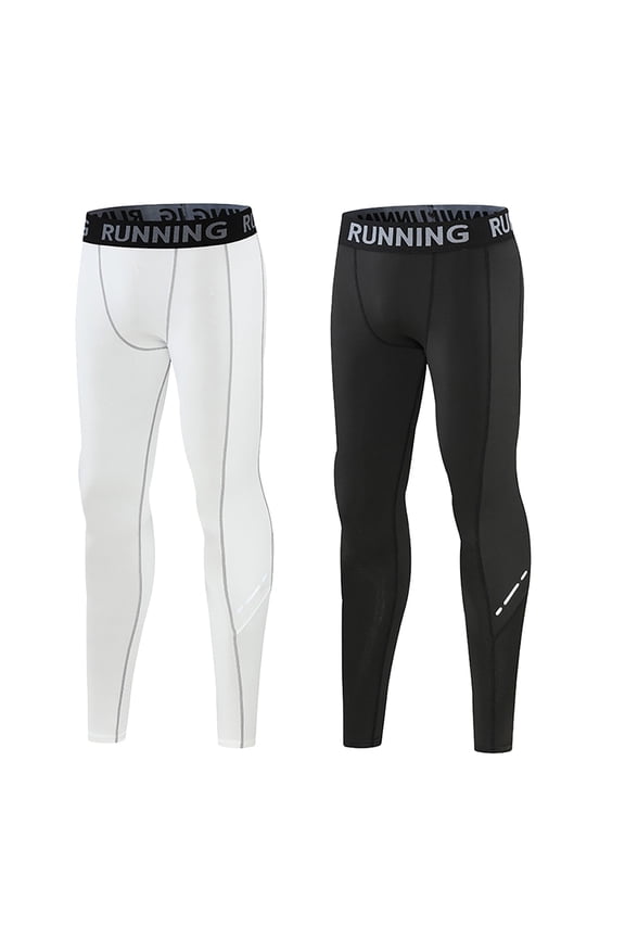 2 Pack Youth Boy's Compression Pants Leggings Tights Athletic Base Layer Under Pants Gear for Football Sports 5-12T