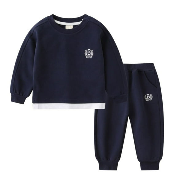 GYRATEDREAM 2Pcs Set Infant Baby Boy Fall Clothes Toddler Long Sleeve Crewneck Sweatshirt Joggers Pants Winter Outfit Set for 2-8Y