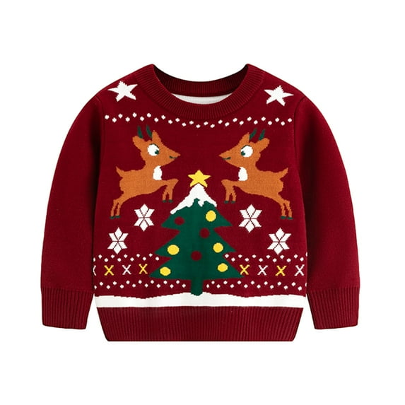 GYRATEDREAM 3-7T Toddler Girl Boy Ugly Christmas Sweater Blouse Pullover Sweatshirt Warm Crewneck Long Sleeve Tops Cute Fall Winter Clothes