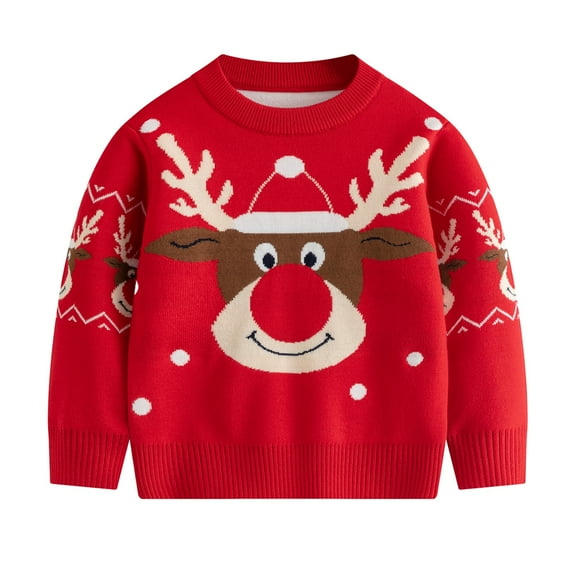 GYRATEDREAM 3-7T Toddler Girl Boy Ugly Christmas Sweater Blouse Pullover Sweatshirt Warm Crewneck Long Sleeve Tops Cute Fall Winter Clothes