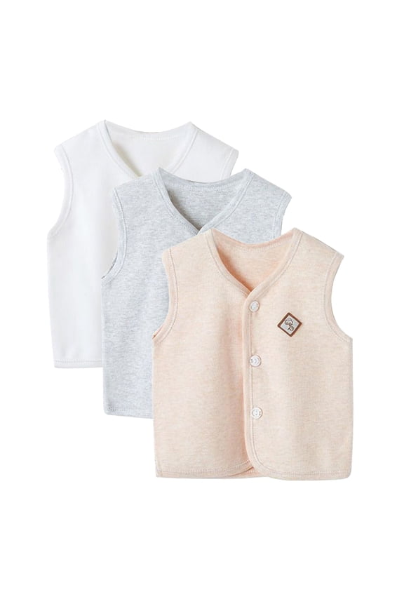3 Pack Baby Toddler Vest Warm Sleeveless Jacket Spring Winter Children Waistcoat 6M-5T