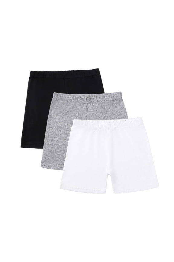 3 Pack Girls Bike Cartwheel Shorts Toddler Soft Under Dress Dance Short Kids Breathable Safety Shorts Multi-Color for 5-14Y