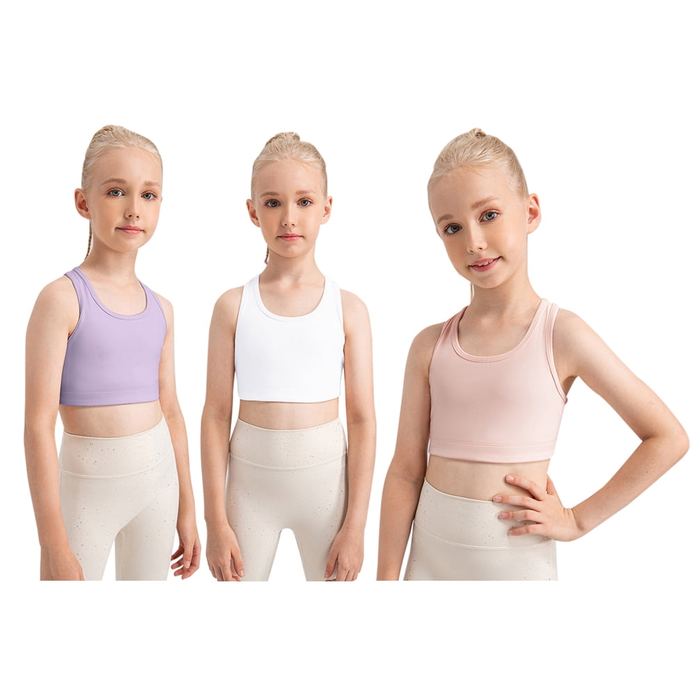 Amazon.com: Girls Training Bra Cute Ruffle Sports Bra for