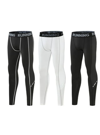 Boys Youth Compression Leggings Pants Base Layer for Running Sports 3 Pack  XS