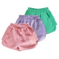 thumbnail image 1 of GYRATEDREAM 3 Packs Girls Cotton Blend Dolphin Shorts with Pockets Toddler Elastic Sport Athletic Shorts 2-8T, 1 of 8