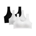 thumbnail image 1 of GYRATEDREAM 3Pcs Big Girls' Sports Seamless Bra with Breathable Pads Kids Teens Cotton Training Bra-Racerback Comfort Crop Bras for 12-16 Years, 1 of 8