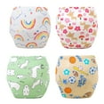 thumbnail image 1 of GYRATEDREAM 4 Pack Baby Cotton Training Pants Strong Absorbent Toddler Potty Training Underwear for Baby Girl and Boy 6-15 Months+, 1 of 9