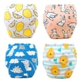 thumbnail image 1 of GYRATEDREAM 4 Pack Baby Cotton Training Pants Strong Absorbent Toddler Potty Training Underwear for Baby Girl and Boy 6-15 Months+, 1 of 11