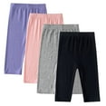 thumbnail image 1 of GYRATEDREAM 4 Pack Toddlers Girls Capri Leggings 3/4 Pants Basic Sports Dance Kids Cropped Summer Leggings 3-14Y, 1 of 8