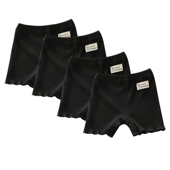 GYRATEDREAM 4PCS Little Girls Knee Length Leggings Kids Girls Solid Stretch Skinny Summer Dance Casual Sweatpants Legging 3-14Y