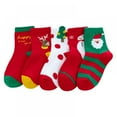 thumbnail image 1 of GYRATEDREAM 5 Pairs Christmas Holiday Socks for Kids Toddler Children Baby Girls Boys Thermal Cotton Warm Socks 1-12 Years, 1 of 12