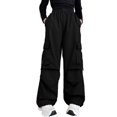 thumbnail image 1 of GYRATEDREAM Girls Cargo Pants Elastic Waist Casual Jogger Pants for Girls Streetwear Loose Parachute with Pockets 6-16Years, 1 of 7