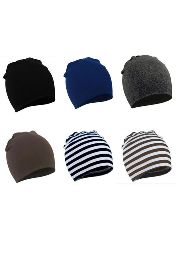 6 Pieces Newborn Baby Hat Infant Caps Cotton Preemie Caps Kids Boy Girl Toddler Hospital Hats Cotton Beanie Caps for 0-2Y Multi-color