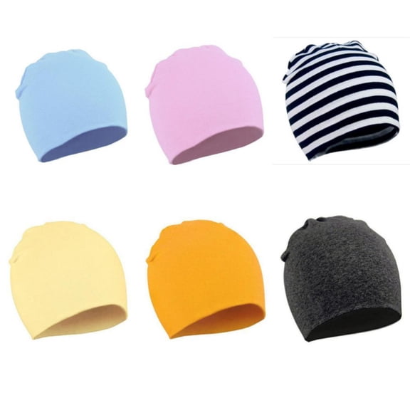 GYRATEDREAM 6 Pieces Newborn Baby Hat Infant Caps Cotton Preemie Caps Kids Boy Girl Toddler Hospital Hats Cotton Beanie Caps for 0-2Y Multi-color