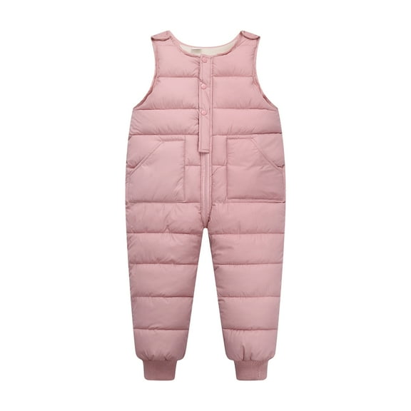 GYRATEDREAM 6M-4T Baby Toddler Boys Girls Winter Warm Snow Pants Overall Jumpsuit Kids Down Trousers Skiing Pants