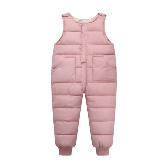 GYRATEDREAM 6M-4T Baby Toddler Boys Girls Winter Warm Snow Pants Overall Jumpsuit Kids Down Trousers Skiing Pants