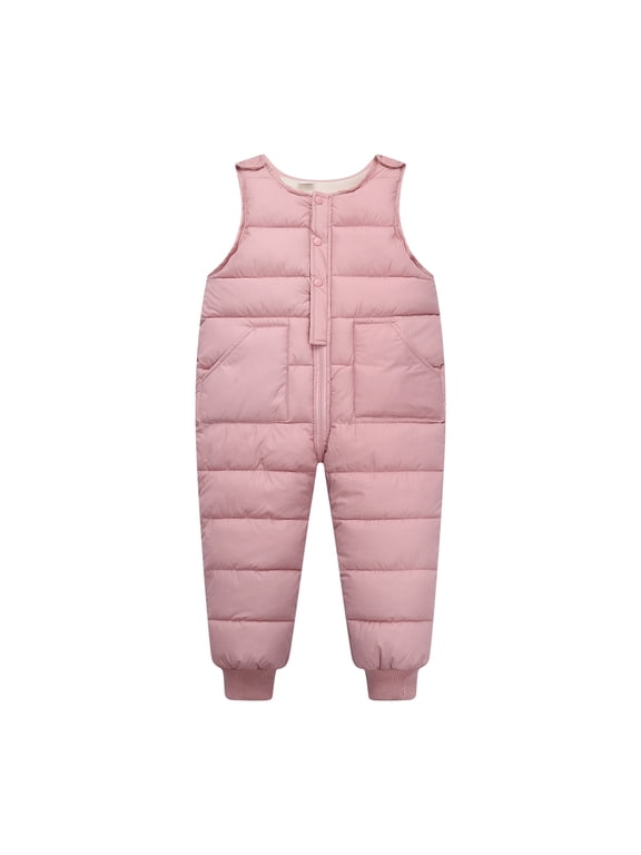 6M-4T Baby Toddler Boys Girls Winter Warm Snow Pants Overall Jumpsuit Kids Down Trousers Skiing Pants
