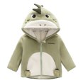 thumbnail image 1 of GYRATEDREAM 6M-5T Girls Boys Hooded Fleece Jacket Toddler Baby Cartoon Animal Zip Up Outwear Coat Infant Fall Winter Clothes, 1 of 8
