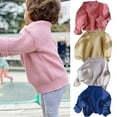 thumbnail image 1 of GYRATEDREAM 6M-6T Baby Unisex Fall Winter Crewneck Pullover Sweater Solid Color Knit Tops, 1 of 10