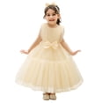 thumbnail image 1 of GYRATEDREAM 6M-6T Toddler Baby Girl Embroidered Tutu Ball Gown Lace Dresses with Headwear, 1 of 6