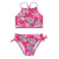 thumbnail image 1 of GYRATEDREAM 7-13Y Child Girls Halter Tankini Side Tie Bikini Bathsuit 2PCS Floral Swimsuit UPF 50+, 1 of 6