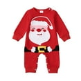 thumbnail image 1 of GYRATEDREAM Baby Boy Girl My 1st Christmas Outfit Newborn Long Sleeve Santa Towel Embroidered One-piece Jumpsuit Bodysuit Infant Fall Winter Clothes Red for 0-9M, 1 of 8