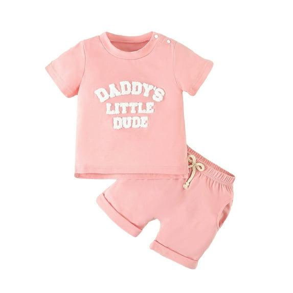 GYRATEDREAM Baby Boys 2Pcs Summer Outfits Short Sleeve T-shirt Tops Elastic Waistband Shorts 3 6 9 12 18 24 Months Boy Casual Outfits