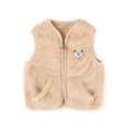 thumbnail image 1 of GYRATEDREAM Baby Boys Girls Fleece Vest Zip Up Cute Bear Jackets Fuzzy Fall Winter Warm Clothes Newborn Outwear for Toddler Infant 0-3Y, 1 of 6