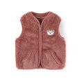 thumbnail image 1 of GYRATEDREAM Baby Boys Girls Fleece Vest Zip Up Cute Bear Jackets Fuzzy Fall Winter Warm Clothes Newborn Outwear for Toddler Infant 0-3Y, 1 of 8