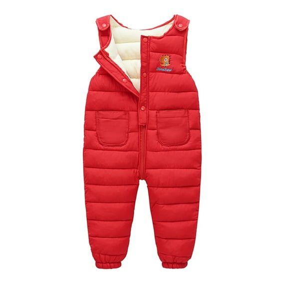 GYRATEDREAM Baby Boys Girls Snow Pants Fleece Lined Windproof Overall Jumpsuit 6M-5T