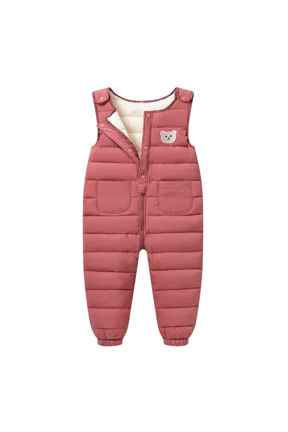Baby Boys Girls Snow Pants Fleece Lined Windproof Overall Jumpsuit 6M-5T