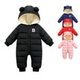 thumbnail image 1 of GYRATEDREAM Baby Boys Girls Snowsuit Cute Newborn Hooded Coat Jacket Infant Padded Warm Jumpsuit Outerwear, 1 of 4