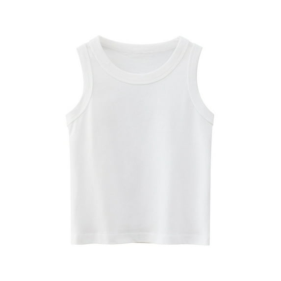 GYRATEDREAM Baby Boys Girls Solid Color Soft Undershirt Sleeveless Shirts Toddler Kids Comfort Breathable Tank Tops for 1-9 Years