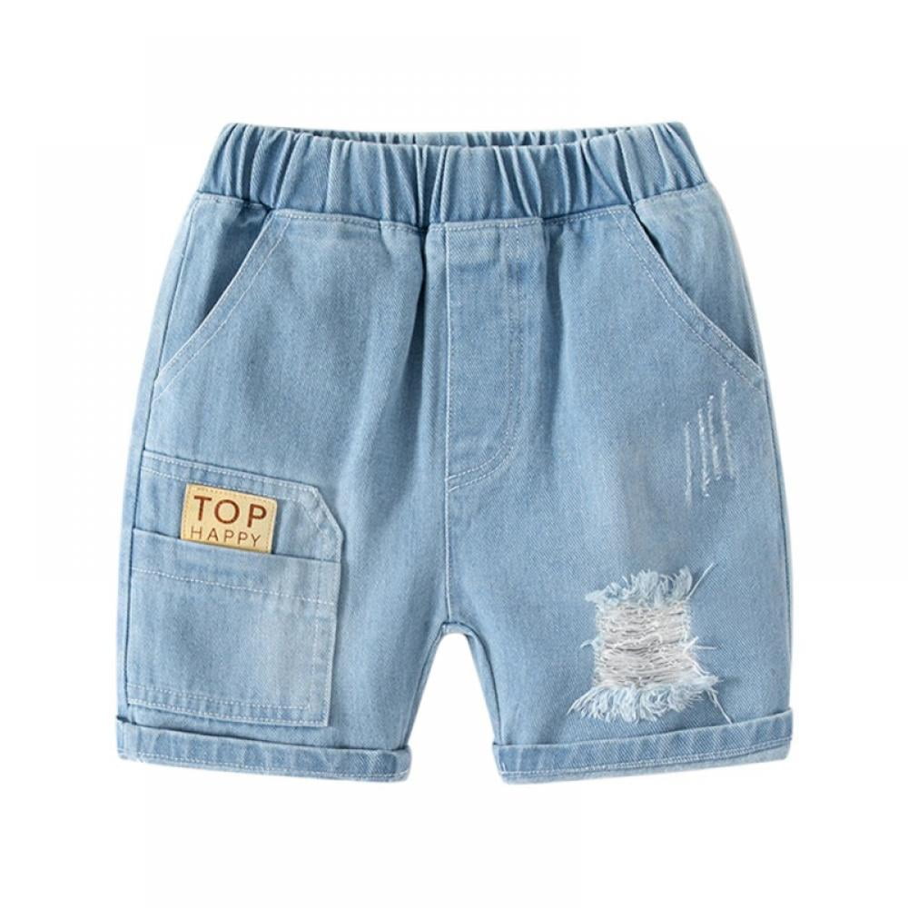 GYRATEDREAM Baby Boys Jeans Shorts Toddlers Ripped Jeans Pull Up Pants 16 Years