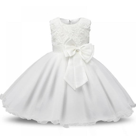 GYRATEDREAM Baby Flower Girl Dresses Pageant Lace Dresses Girl Wedding Dress Toddler Formal Dress Party Bowknot Tutu Gown Dress,Size 2-3 Years