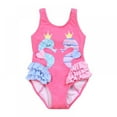 thumbnail image 1 of GYRATEDREAM Baby Girl One Piece Swimsuit Swimwear Toddler Kid Swan Bikini Bathing Suit Sunsuit Rash Guard 18M-6T, 1 of 8