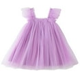 thumbnail image 1 of GYRATEDREAM Baby Girl Solid Color Suspender Tutu Dress Birthday Party Tulle Babydoll Dresses Infant Toddler Princess Dress 3 Months-4 Years, 1 of 8