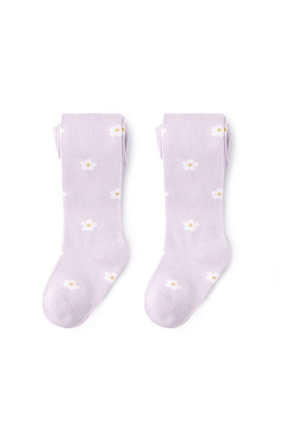 Baby Girl Tights Non-Slip Plain/Ribbed Leggings Seamless Cotton Stockings Pantyhose Newborn Infant Toddler for 4-6Y