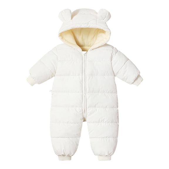 GYRATEDREAM Baby Girl Winter Snowsuit Cute Baby Bear Suit Newborn Winter Coat Warm Infant Hooded Jumpsuit 0-18 Months