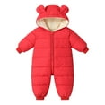 thumbnail image 1 of GYRATEDREAM Baby Girl Winter Snowsuit Cute Baby Bear Suit Newborn Winter Coat Warm Infant Hooded Jumpsuit 0-18 Months, 1 of 3