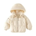 thumbnail image 1 of GYRATEDREAM Baby Girls Boys' Winter Snowsuit Fleece Jackets With Hooded Toddler Cotton Dress Warm Lined Coat Outer Clothing for 2-3Y Beige, 1 of 7