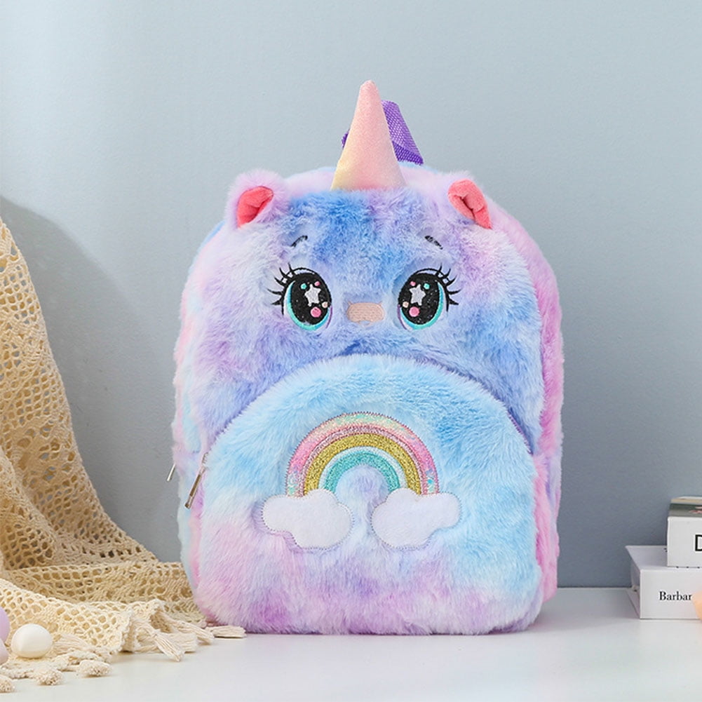Fuzzy unicorn backpack walmart hot sale