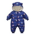 thumbnail image 1 of GYRATEDREAM Baby Girls Snowsuit Infant Winter Clothes Newborn Hooded Jacket Toddler Jumpsuit Coat Newborn Baby Bear One Piece Outfit Suit, 1 of 9
