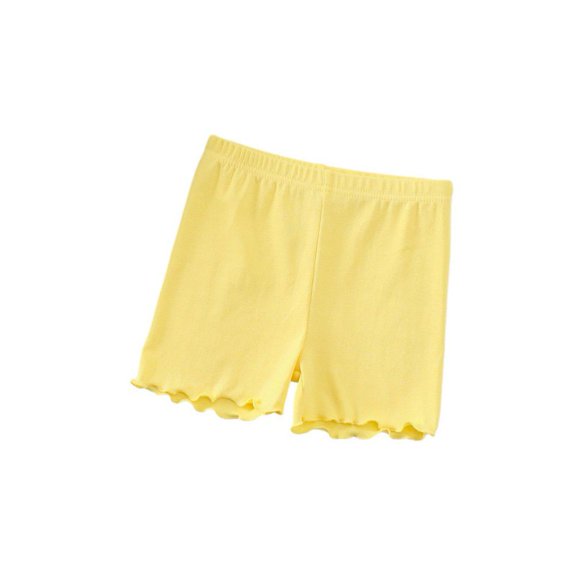GYRATEDREAM Baby Girls Solid Bottom Safety Shorts Toddler Kids Comfort Breathable Elastic Waist Anti Glare Athletic Cotton Shorts for 3-14 Years