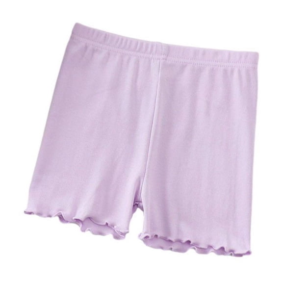 GYRATEDREAM Baby Girls Solid Bottom Safety Shorts Toddler Kids Comfort Breathable Elastic Waist Anti Glare Athletic Cotton Shorts for 3-14 Years