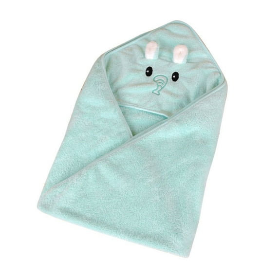 GYRATEDREAM Baby Hooded Towel Baby Bath Towel Infant Beach Towel Bathrobe Absorbent Large Baby Towel Shower Towel Gift for Newborns, Infants Green Elephant