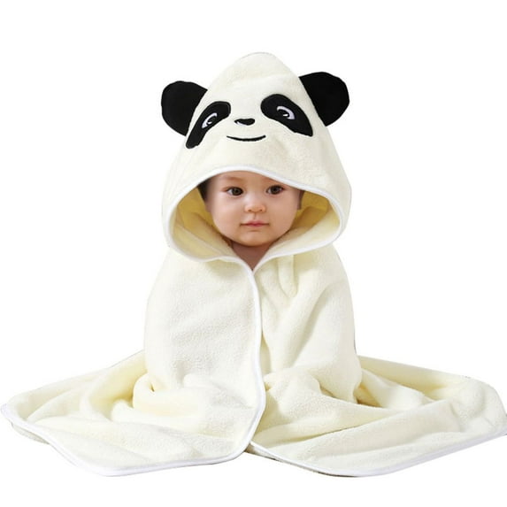 GYRATEDREAM Baby Hooded Towel with Unique Animal Design Ultra Soft Thick Coral Fleece Bath Towel for Newborn, Infant and Toddler 31.49*31.49 inch