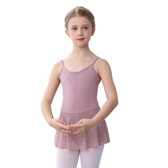 GYRATEDREAM Ballerina Outfits Toddler Girls Ballet Leotard Dance Camisole Skirted Ballerina Dress 4-14 Years