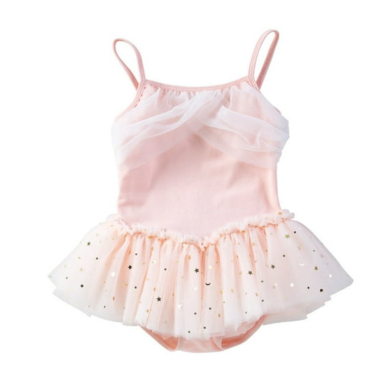 GYRATEDREAM Ballerina Outfits Toddler Girls Ballet Tutu Leotard Dance Glitter Camisole Skirted Ballerina Dress 3-9 Years